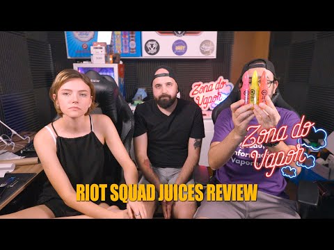 Imagem dos youtubers segurando os Juices da Riot Squad